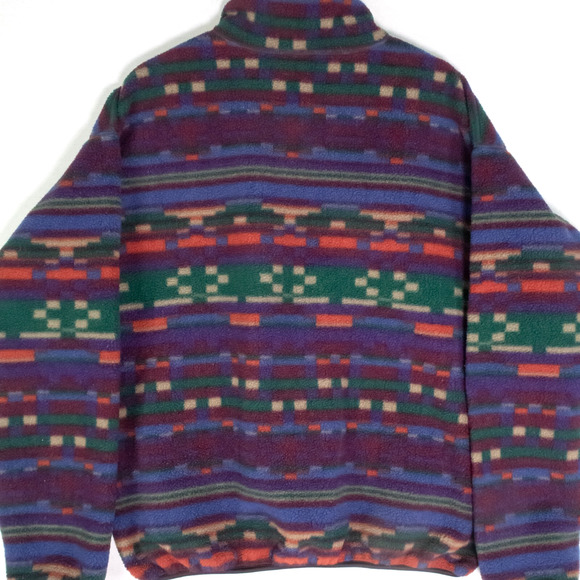 Vintage 90s Columbia Sportswear Aztec Navajo Fleece Sweater Men's Size L Retro - Picture 5 of 14